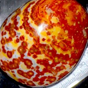 Red and white orbicular ocean 🌊 jasper SALE